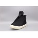 Rick Owens Black Wrap-Around High-Top Sneakers