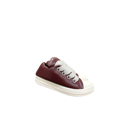Rick Owens Burgundy Low-Top Sneakers