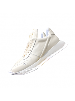 Rick Owens Cream Low-Top Sneakers