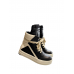 Rick Owens Geobasket Sneakers - Black and Cream