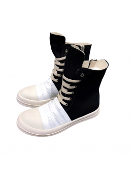 Rick Owens Lace-Up Canvas Boots