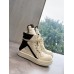Rick Owens Geobasket Sneakers - Cream and Black