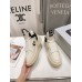 Rick Owens Cream and Black High-Top Sneakers