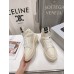 Rick Owens Cream High-Top Sneakers