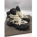 Rick Owens Black High-Top Sneakers with Beige Straps