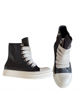 Rick Owens Black High-Top Sneakers