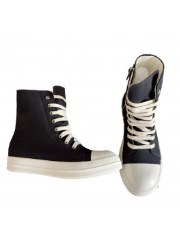 Rick Owens Black High-Top Sneakers