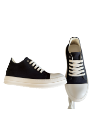 Rick Owens Black Low-Top Sneakers