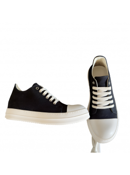 Rick Owens Black Low-Top Sneakers