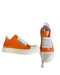 Rick Owens Orange Low-Top Sneakers