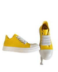 Rick Owens Yellow Low-Top Sneakers