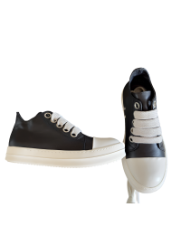 Rick Owens Black Low-Top Sneakers