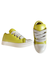 Rick Owens Yellow Low-Top Sneakers