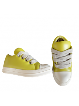 Rick Owens Yellow Low-Top Sneakers