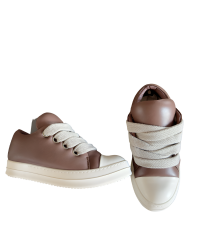 Rick Owens Brown Low-Top Sneakers