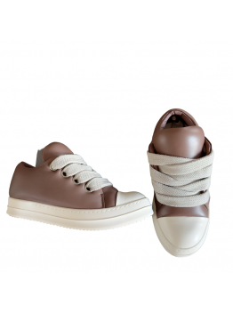 Rick Owens Brown Low-Top Sneakers