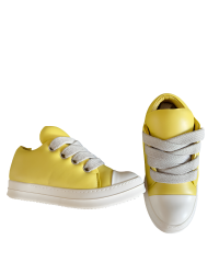 Rick Owens Yellow Low-Top Sneakers