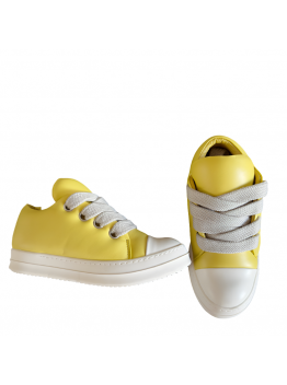 Rick Owens Yellow Low-Top Sneakers