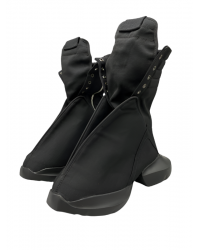 Rick Owens Black High-Top Canvas Boots