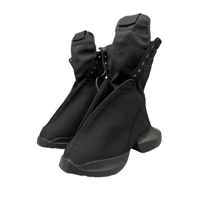 Rick Owens Black High-Top Canvas Boots