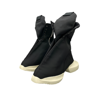 Rick Owens Black High-Top Canvas Boots