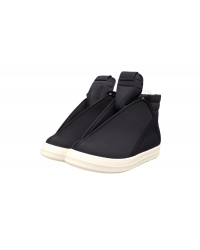 Rick Owens Black Wrap-Around High-Top Sneakers