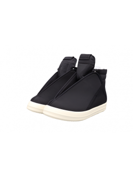 Rick Owens Black Wrap-Around High-Top Sneakers