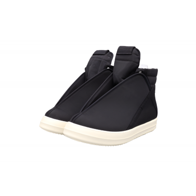 Rick Owens Black Wrap-Around High-Top Sneakers