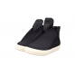 Rick Owens Black Wrap-Around High-Top Sneakers