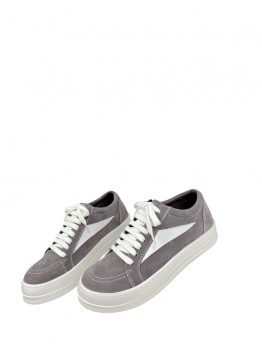 Rick Owens Low-Top Sneakers - Grey Suede