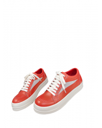 Rick Owens Low-Top Sneakers - Red Leather