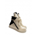 Rick Owens Geobasket Sneakers - Cream and Black