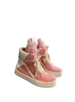 Rick Owens Geobasket Sneakers - Pink Pony Hair