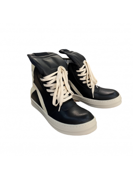 Rick Owens Geobasket Sneakers - Black and White