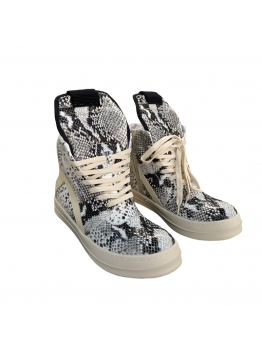 Rick Owens Geobasket Sneakers - Snakeskin Print