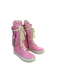 Rick Owens High-Top Sneakers - Pink and Cream