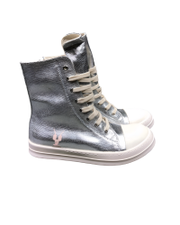 Rick Owens Metallic High-Top Sneakers