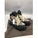 Rick Owens Black High-Top Sneakers with Beige Straps