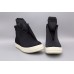 Rick Owens Black Wrap-Around High-Top Sneakers