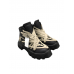 Rick Owens Black High-Top Sneakers with Beige Straps
