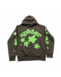 SP5DER BELUGA HOODIE SLATE GREY/GREEN
