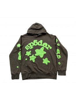 SP5DER BELUGA HOODIE SLATE GREY/GREEN