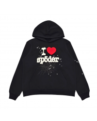 SP5DER I HEART SP5 SOUVENIR HOODIE BLACK