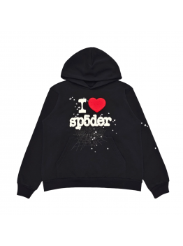 SP5DER I HEART SP5 SOUVENIR HOODIE BLACK