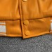 SP5DER LEATHER VARSITY JACKET ORANGE