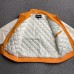 SP5DER LEATHER VARSITY JACKET ORANGE