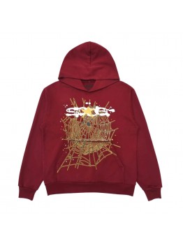 SP5DER LOGO HOODIE MAROON