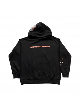 SP5DER NOCTURNAL HIGHWAY HOODIE BLACK