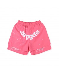 SP5DER OG WEB DOUBLE LAYER SHORTS PINK