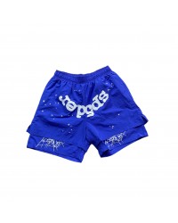SP5DER OG WEB DOUBLE LAYER SHORT BLUE